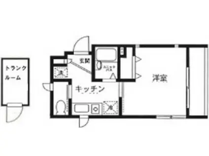 MODENISTA(1K/2階)の間取り写真