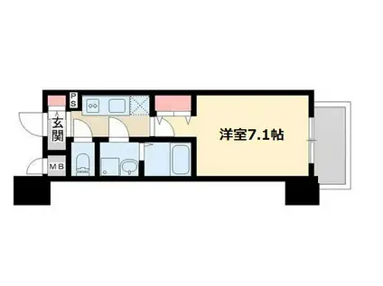 レジュールアッシュ梅田リュクス(1K/5階)の間取り写真