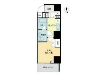 VIOR京関(1K/5階)の間取り写真