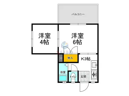 マンション野口ーI(2K/1階)の間取り写真