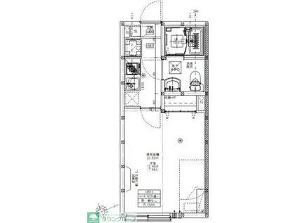 フォレストコート飯能(1K/3階)の間取り写真