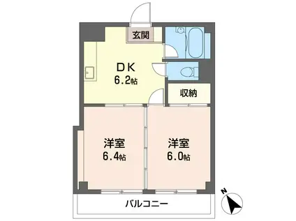 田中マンション(2DK/3階)の間取り写真