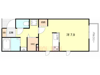 ステュディオ ラヴニル(ワンルーム/3階)の間取り写真