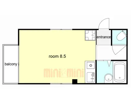 NKビル(ワンルーム/3階)の間取り写真
