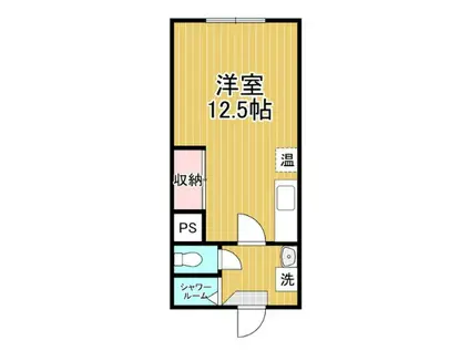 高砂コートヒルズ(ワンルーム/3階)の間取り写真