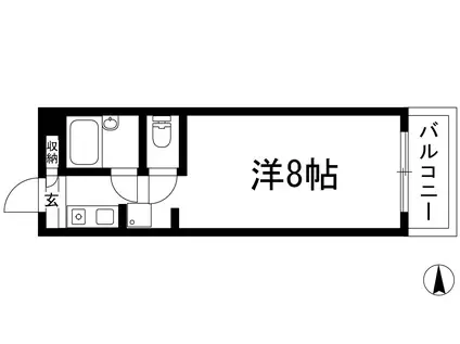 イトウマン39(ワンルーム/2階)の間取り写真