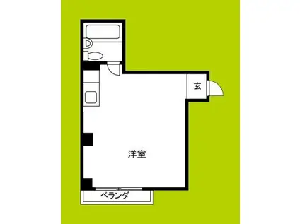 アクティー玉出(ワンルーム/1階)の間取り写真