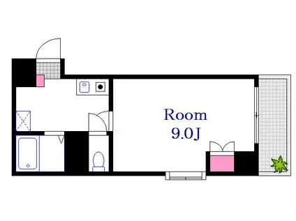 第18やたがいビル(1K/4階)の間取り写真