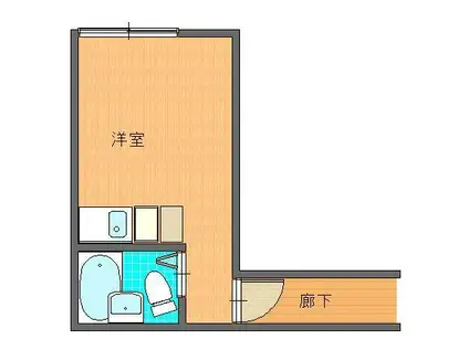 ラフィネ山王(ワンルーム/1階)の間取り写真