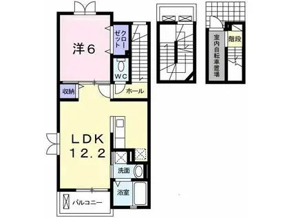 グレイスヒル垂水(1LDK/3階)の間取り写真