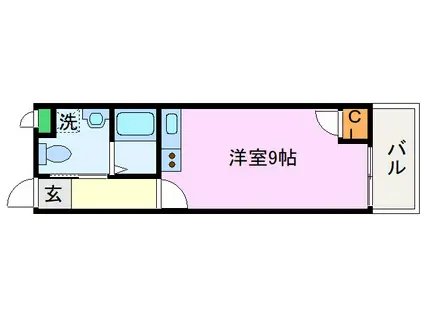 イエモン 伏見大手筋(ワンルーム/3階)の間取り写真