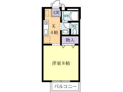 シーマップI(1K/2階)の間取り写真