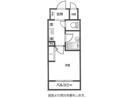 エスリード大阪城北(1K/5階)の間取り写真