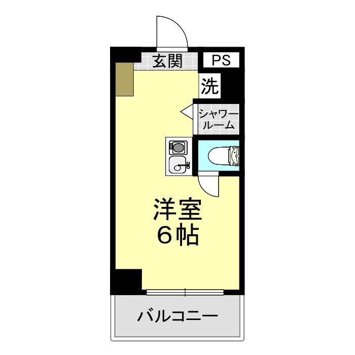 KS B一の坂(ワンルーム/5階)の間取り写真