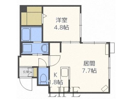 グランメールTS本郷9(1LDK/1階)の間取り写真