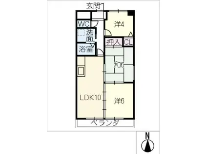 イゾラグランデ(3LDK/1階)の間取り写真
