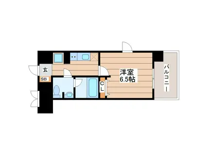 エクルベージュ(1K/3階)の間取り写真