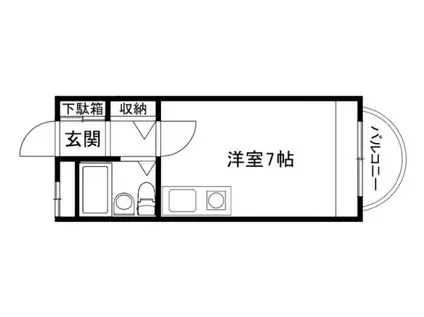 カルム白鷺(ワンルーム/8階)の間取り写真