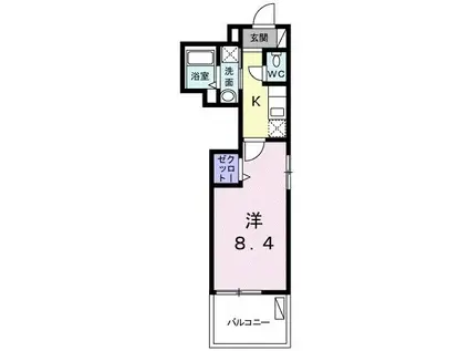 GREEN GROVE(1K/5階)の間取り写真