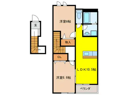エクセレント 2012(2LDK/1階)の間取り写真