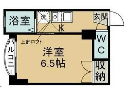 ベルシオン仙台第1(1K/3階)の間取り写真