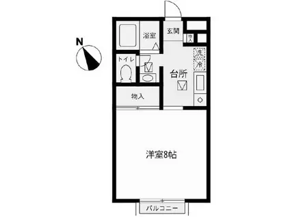 サンセール(1K/1階)の間取り写真