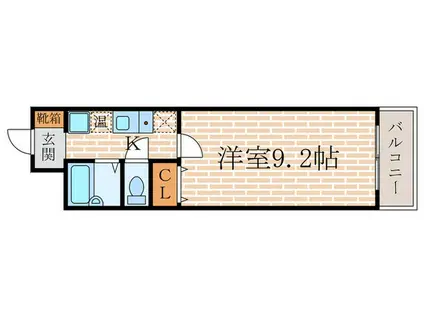 ラ・サンセリテ(1K/1階)の間取り写真