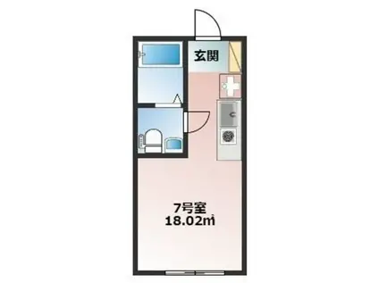 BACE上和田(1K/1階)の間取り写真