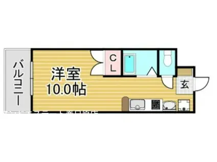 COCO白木原(ワンルーム/5階)の間取り写真