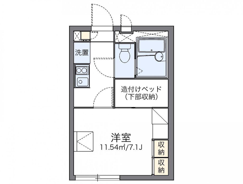 レオパレスパルティール(1K/2階)の間取り写真