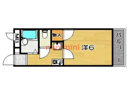 コンフォール高槻(1K/5階)の間取り写真