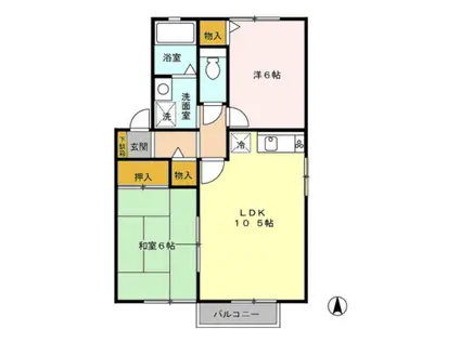 パティオ(2LDK/1階)の間取り写真