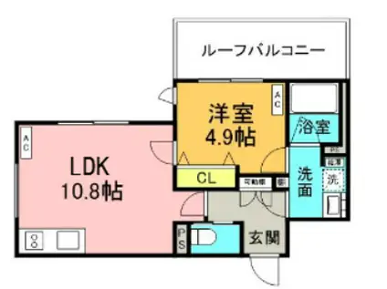 MDM後楽園(1LDK/2階)の間取り写真