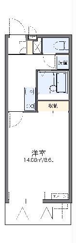 レオネクストブルーヴィラII(1K/2階)の間取り写真