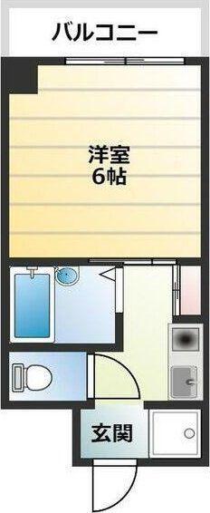 KUBOTAハイツ(1K/2階)の間取り写真