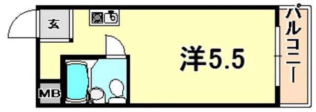 メゾン・ド・エクラン(ワンルーム/3階)の間取り写真