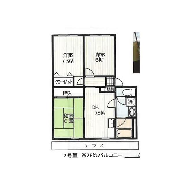 ストークハウス・園田(3DK/2階)の間取り写真