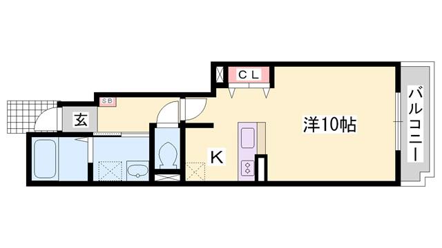 コンシェルジュ(1K/1階)の間取り写真