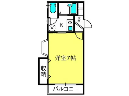 OMIYA PARK.ST(1K/2階)の間取り写真