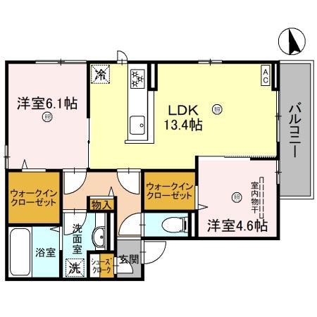 ブルーリッジ(2LDK/3階)の間取り写真