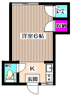 メゾン阿佐谷(1K/1階)の間取り写真