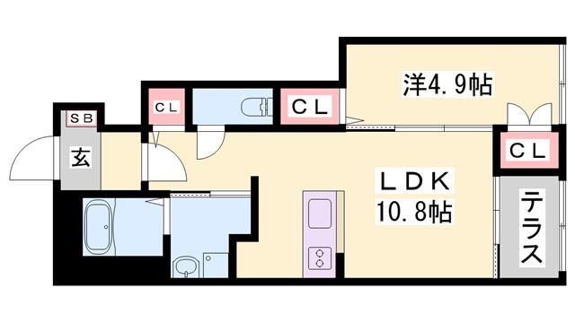 α・ジョイン(1LDK/1階)の間取り写真