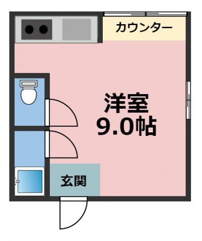 パールハイム深江橋(ワンルーム/8階)の間取り写真