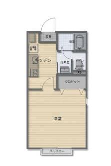 アレイ29(1K/1階)の間取り写真
