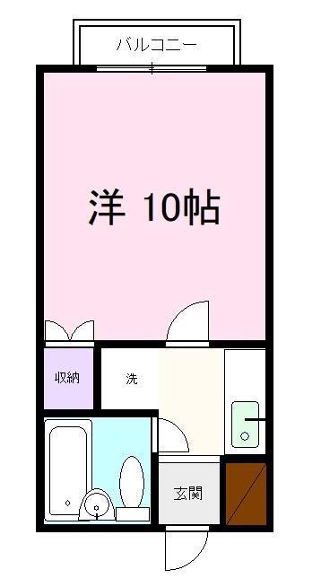 ハイムカサイチ(1K/2階)の間取り写真