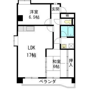 エクセルサンパーク(2LDK/3階)の間取り写真