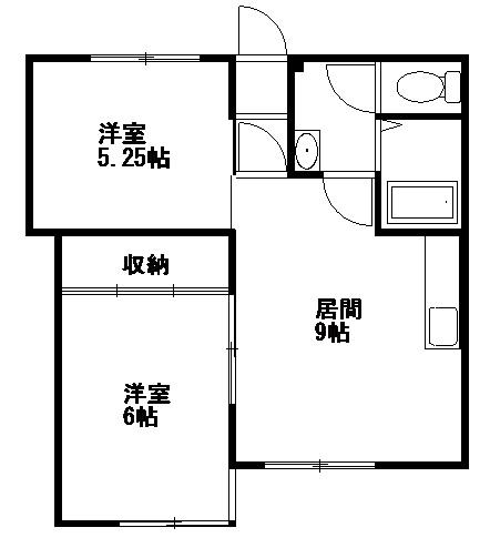 セトル317(2LDK/2階)の間取り写真
