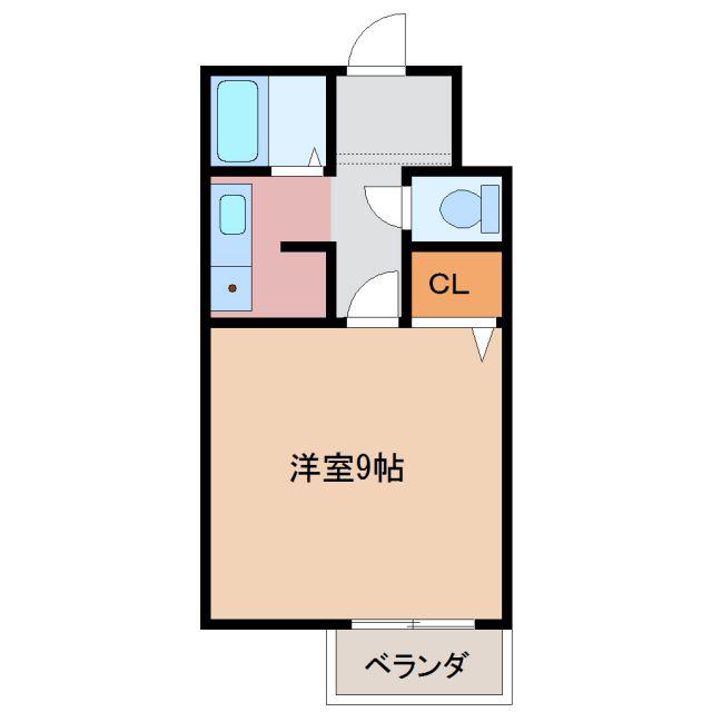 YOUNGVILLAGE2(1K/3階)の間取り写真
