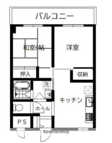 コーポヨシハマ(2DK/2階)の間取り写真