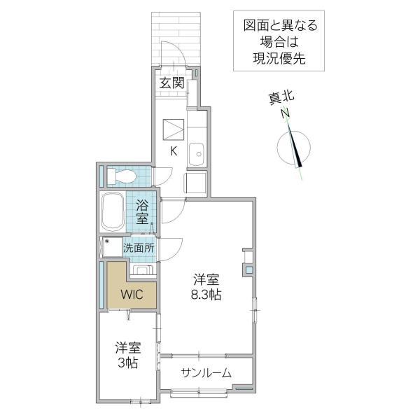リーヴ・レガーロ(2K/1階)の間取り写真